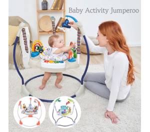 Baby Activity Jumperoo with Lights & Melodies Removable Toys Tray