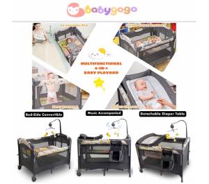 Babyjoy Co-sleeper Playpen Foldable Baby Cot