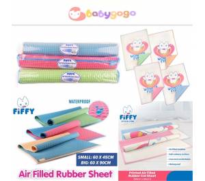 ￼Fiffy Air Filled Rubber Cot Sheet Dual Sided/ Rubber Changing Mat/ Waterproof Mat