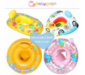 Baby Kids Cartoon Safety Swimming Ring Inflatable Swim Float Water Fun Pool Toys