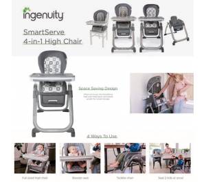 ￼Ingenuity SmartServe 4-in-1 High Chair - Clayton