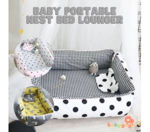 ￼Baby Lounger Portable Bed Adjustable Baby Nest Bassinet for Newborn