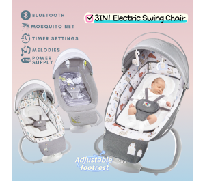 Mastela 3 In 1 Deluxe Multifunctional Bassinet Auto-Swing Chair Baby Rocking Chair