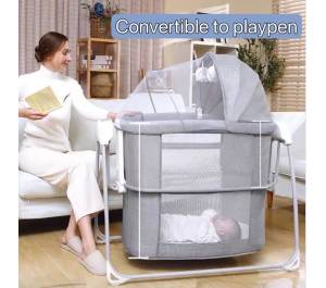￼Mastela Deluxe 4in1 Playpen Baby Electric Swing Bed Bassinet