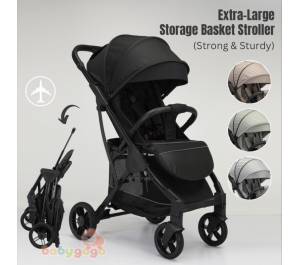 Lightweight Cabin Stroller with Extra-Large Storage Basket (Strong & Sturdy)